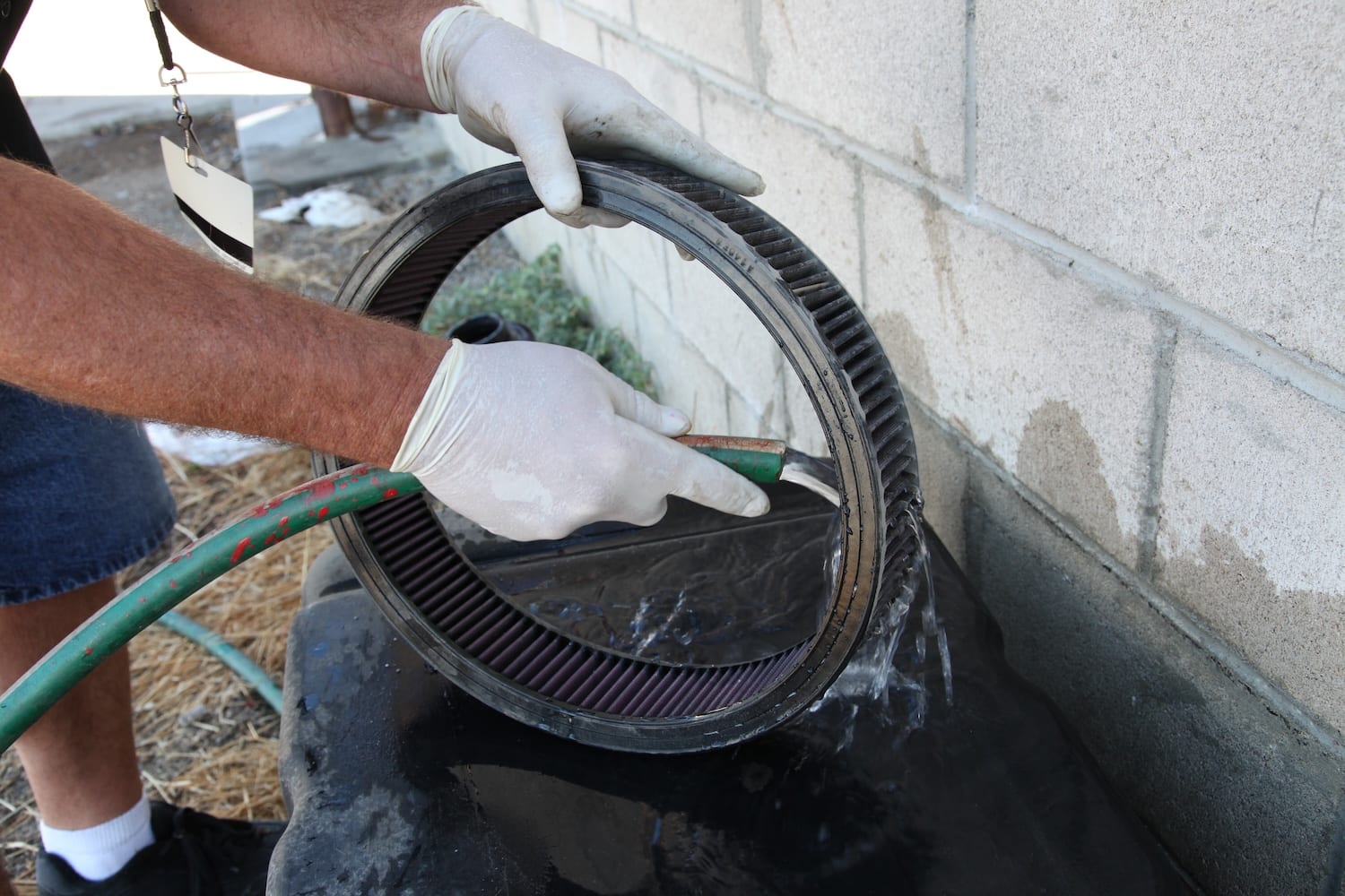 06 kn 14 inch round air filter washable getting cleaned lpsjdl